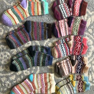 Warm winter wool socks (pack of 9)